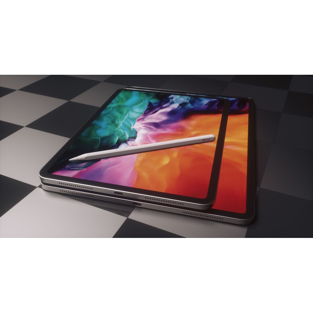 iPad Pro 3D Model – Low Poly PBR Tablet with Apple Pencil 2 - View 17