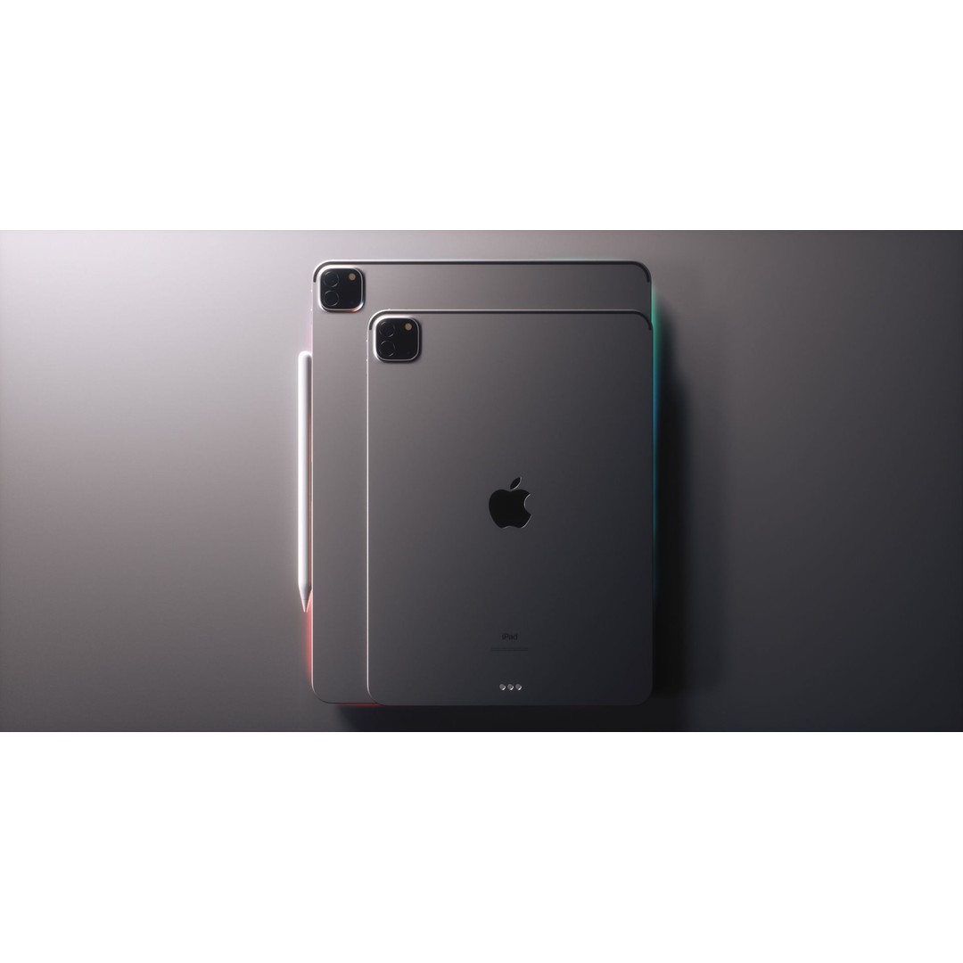 iPad Pro 3D Model – Low Poly PBR Tablet with Apple Pencil 2 - View 7
