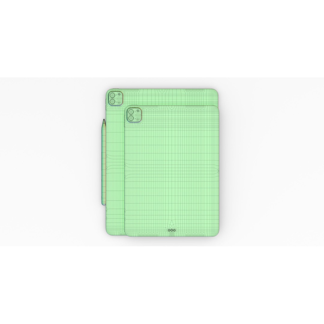 iPad Pro 3D Model – Low Poly PBR Tablet with Apple Pencil 2 - View 8