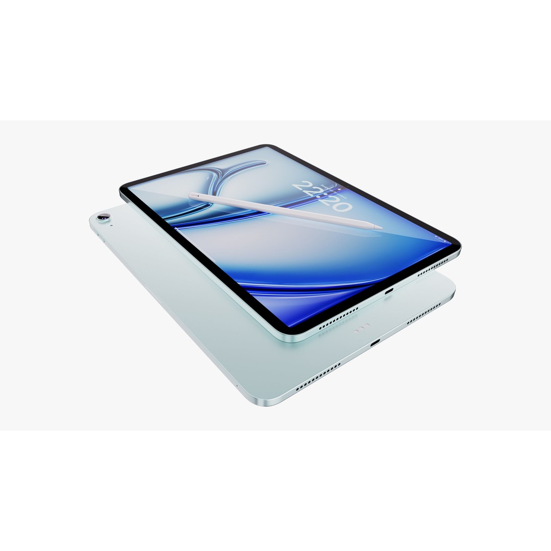 Apple iPad Air 11 ft 2024 3D Model – PBR Textured with Magic Keyboard - View 25