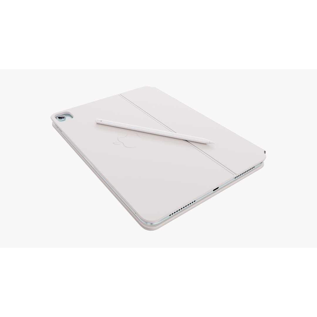 Apple iPad Air 11 ft 2024 3D Model – PBR Textured with Magic Keyboard - View 26