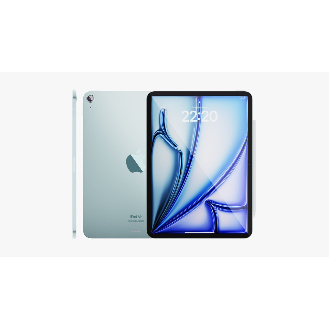 Apple iPad Air 11 ft 2024 3D Model – PBR Textured with Magic Keyboard - View 3