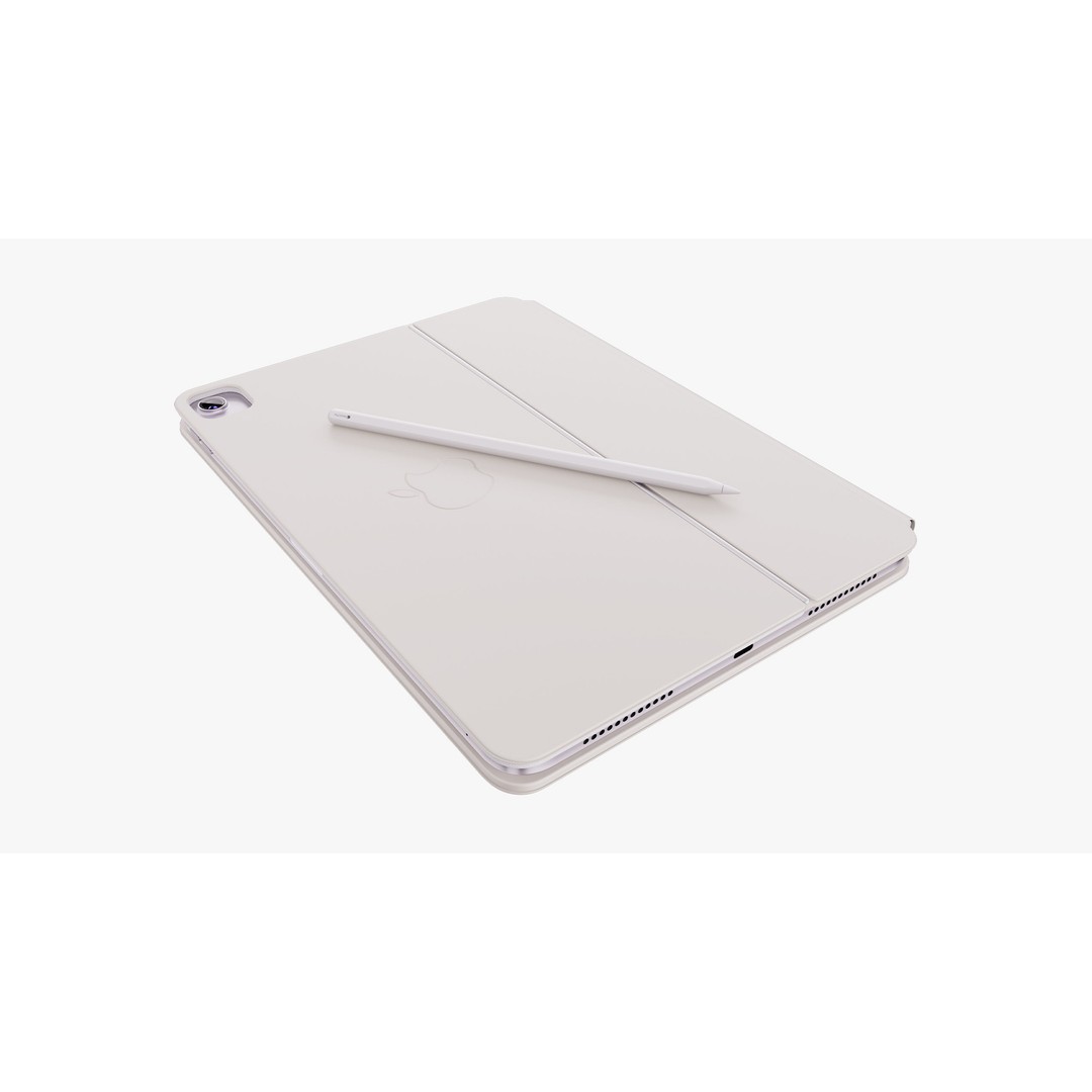 Apple iPad Air 11 ft 2024 3D Model – PBR Textured with Magic Keyboard - View 33