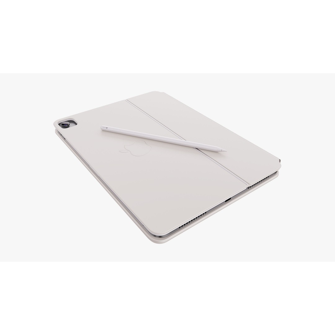 Apple iPad Air 11 ft 2024 3D Model – PBR Textured with Magic Keyboard - View 36