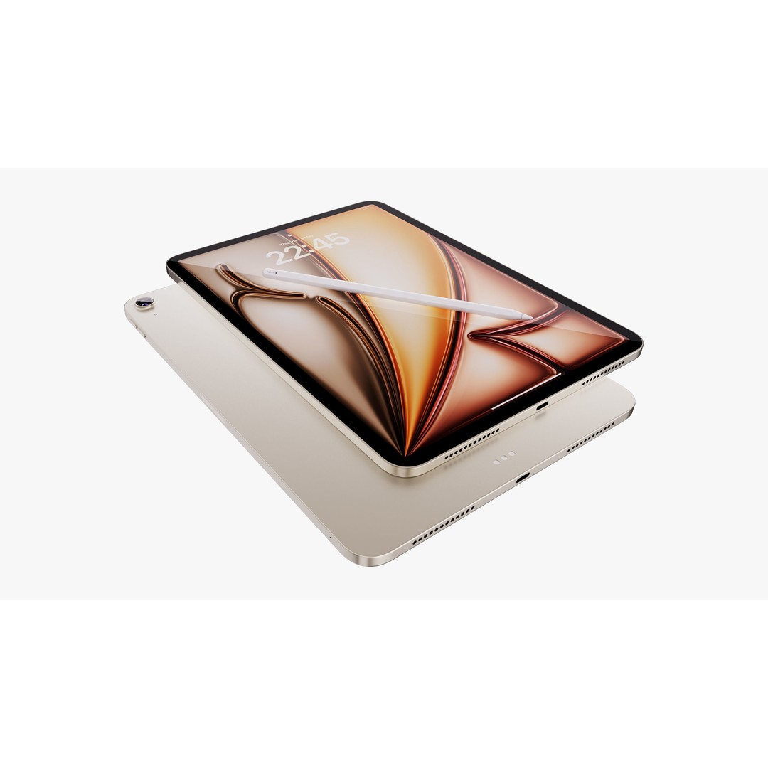 Apple iPad Air 11 ft 2024 3D Model – PBR Textured with Magic Keyboard - View 40