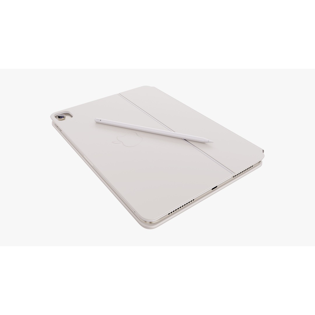 Apple iPad Air 11 ft 2024 3D Model – PBR Textured with Magic Keyboard - View 43