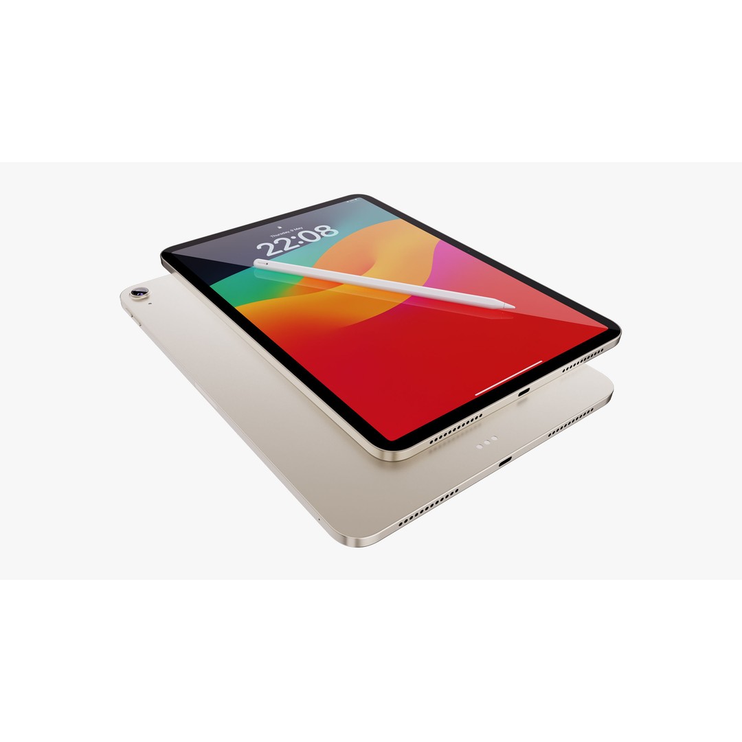 Apple iPad Air 11 ft 2024 3D Model – PBR Textured with Magic Keyboard - View 44