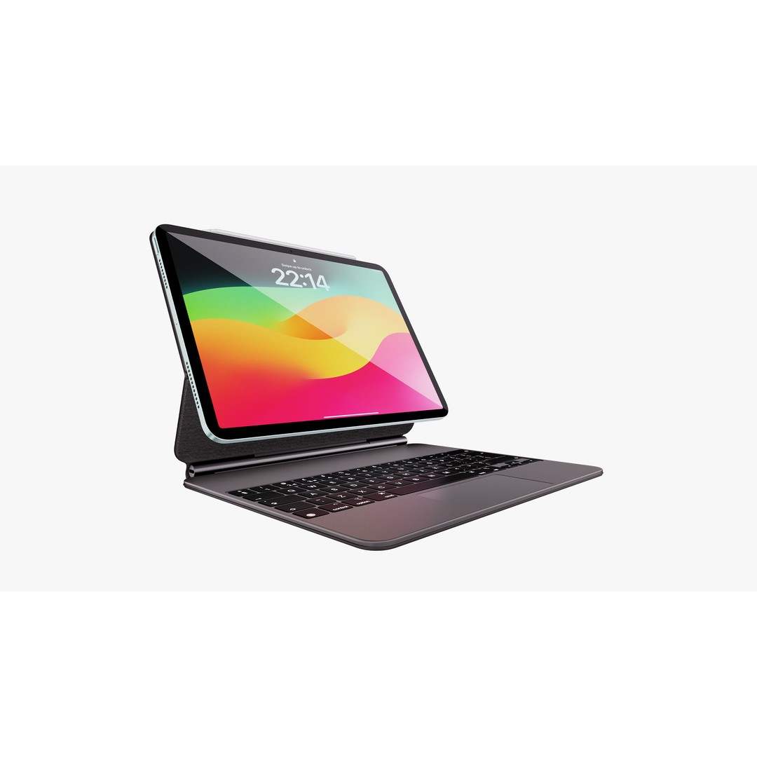 Apple iPad Air 11 ft 2024 3D Model – PBR Textured with Magic Keyboard - View 48