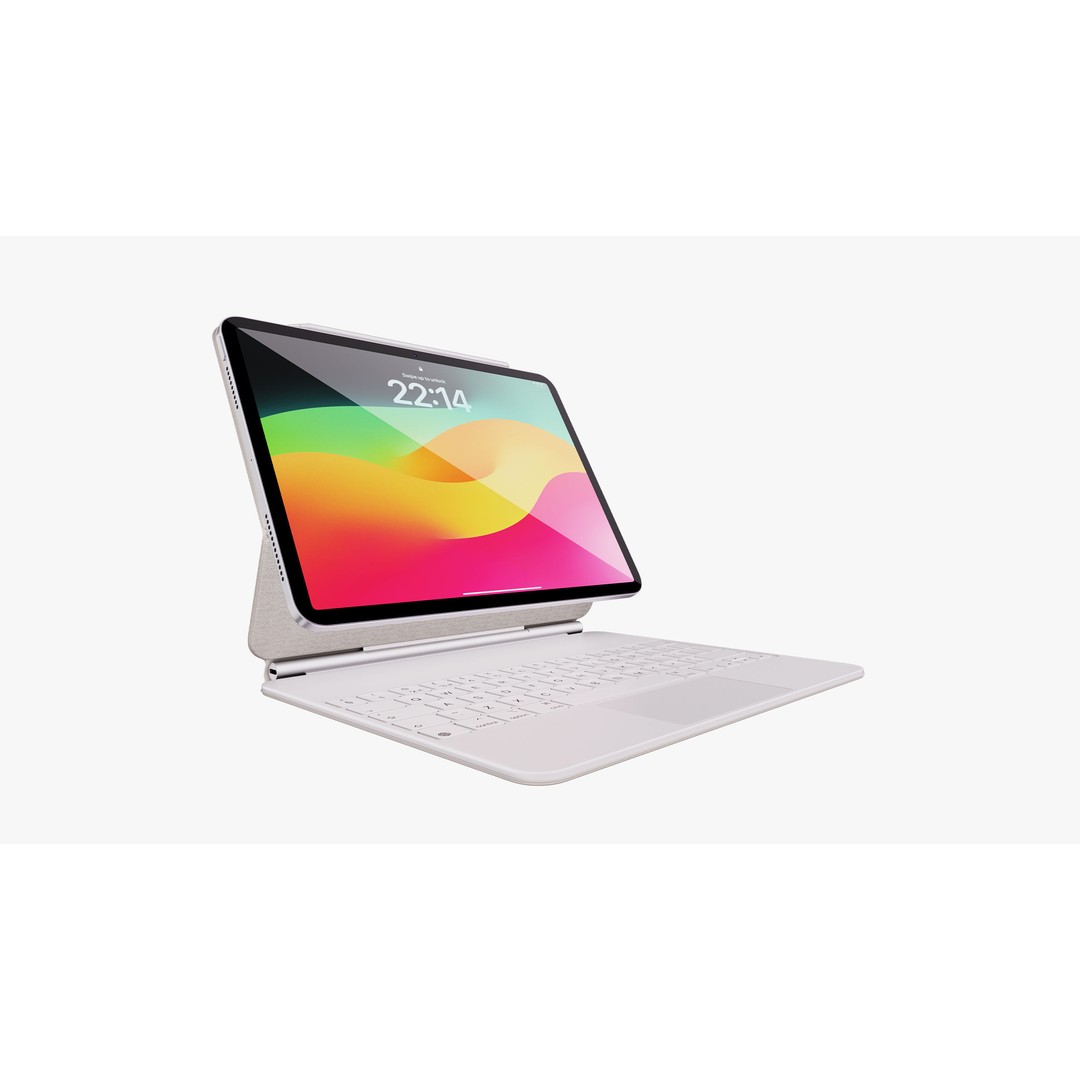 Apple iPad Air 11 ft 2024 3D Model – PBR Textured with Magic Keyboard - View 54