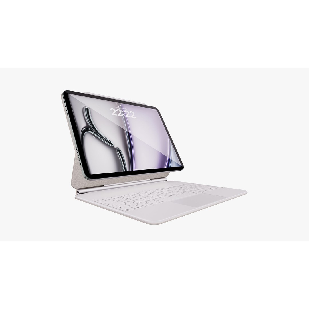 Apple iPad Air 11 ft 2024 3D Model – PBR Textured with Magic Keyboard - View 58