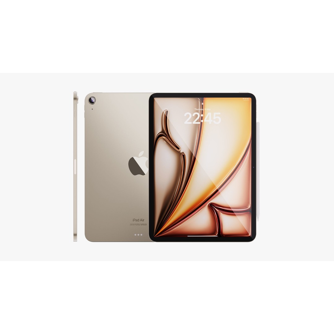 Apple iPad Air 11 ft 2024 3D Model – PBR Textured with Magic Keyboard - View 6