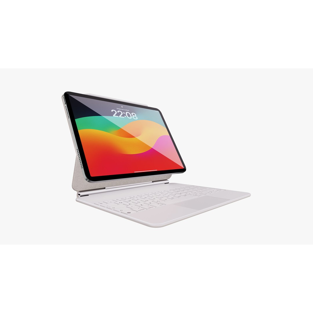 Apple iPad Air 11 ft 2024 3D Model – PBR Textured with Magic Keyboard - View 62