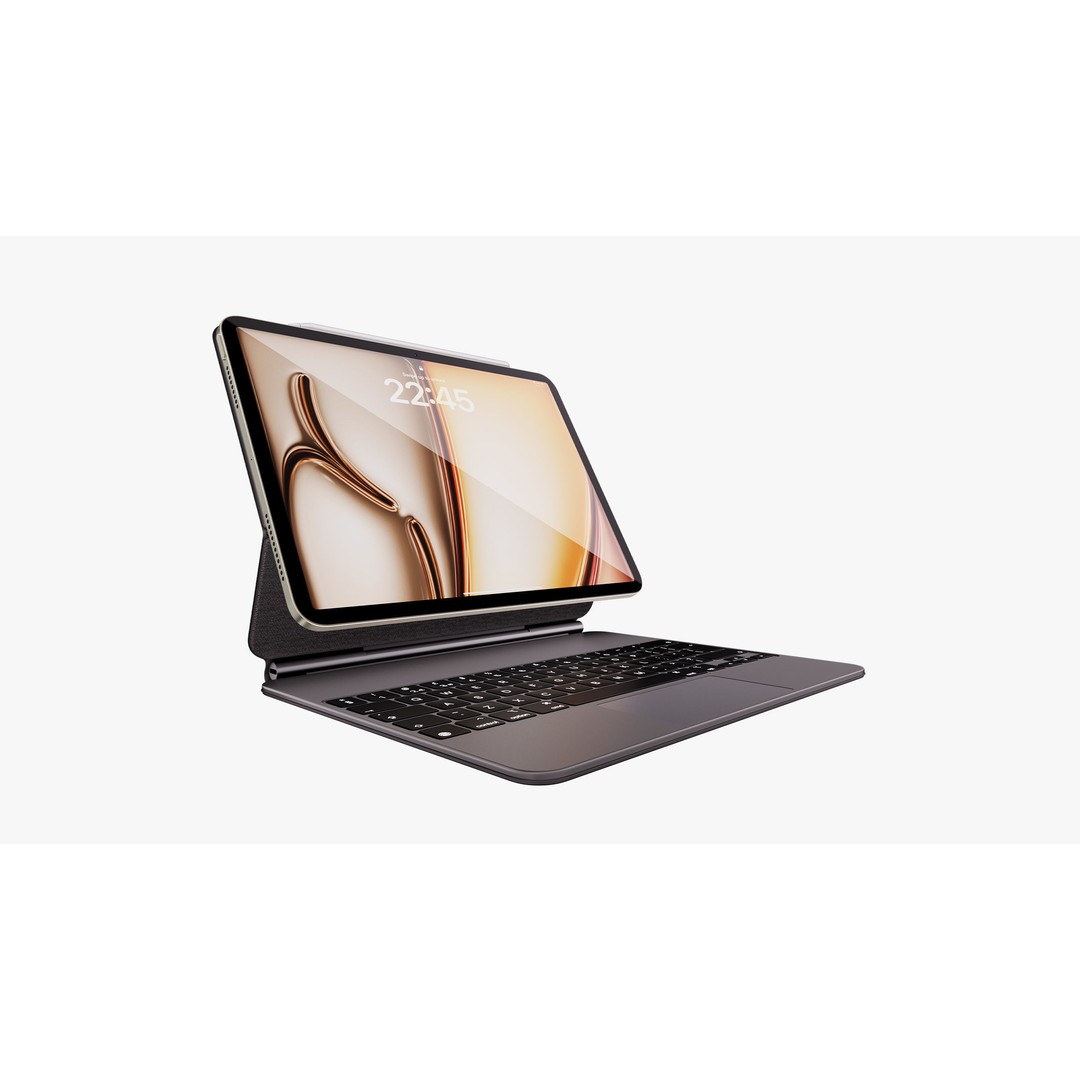 Apple iPad Air 11 ft 2024 3D Model – PBR Textured with Magic Keyboard - View 64