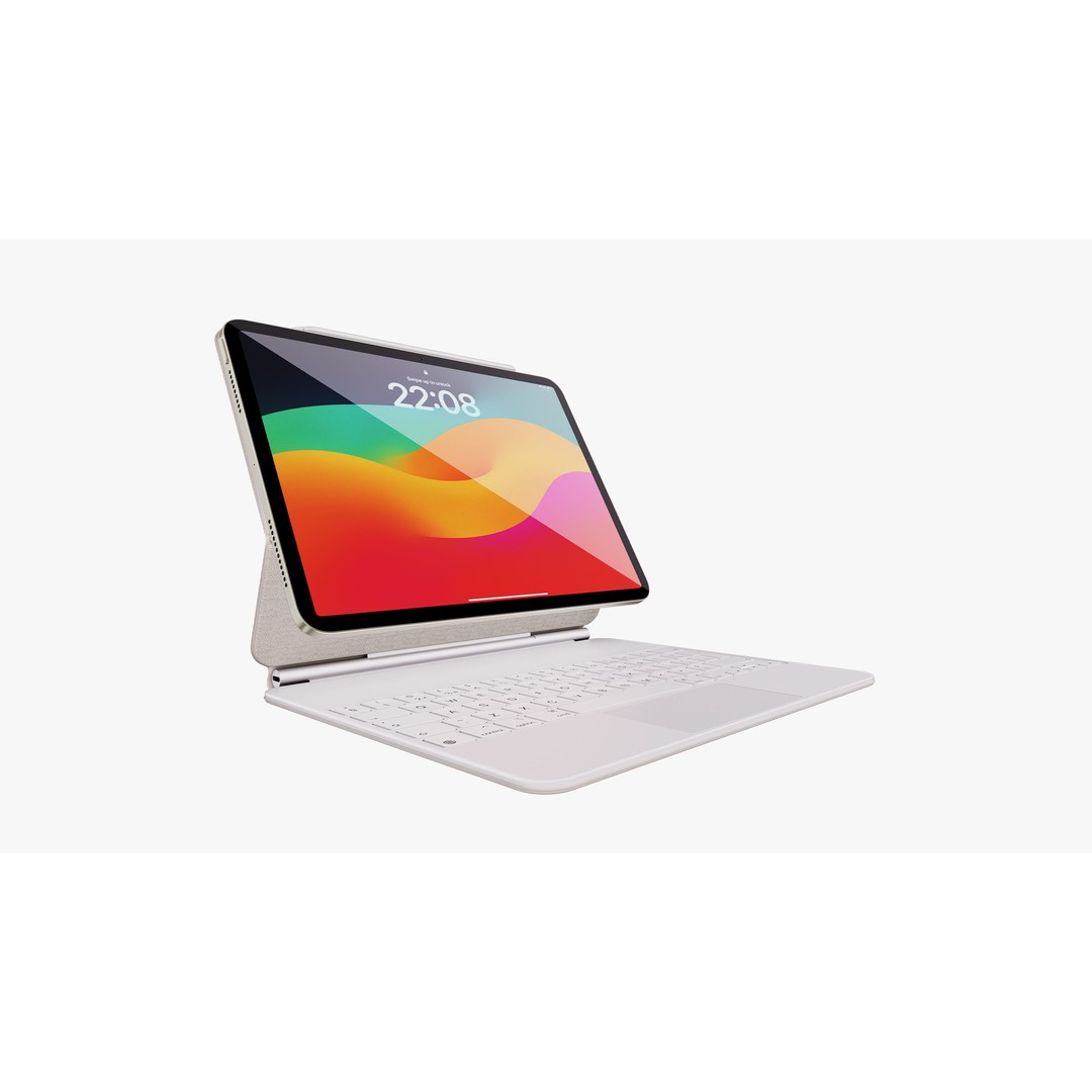 Apple iPad Air 11 ft 2024 3D Model – PBR Textured with Magic Keyboard - View 66