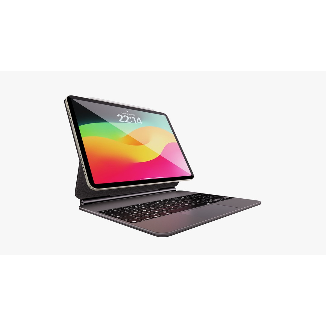 Apple iPad Air 11 ft 2024 3D Model – PBR Textured with Magic Keyboard - View 68