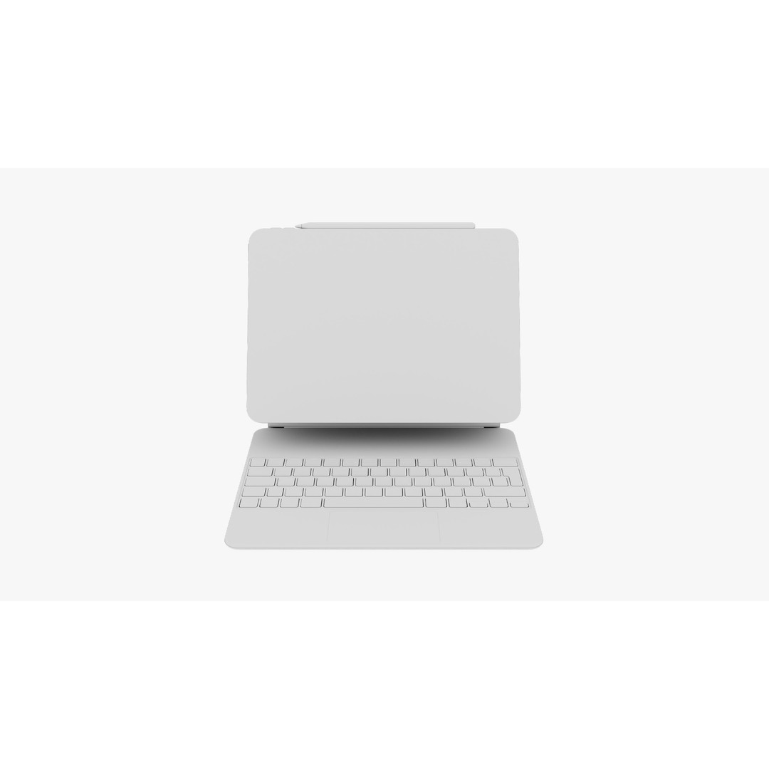 Apple iPad Air 11 ft 2024 3D Model – PBR Textured with Magic Keyboard - View 75