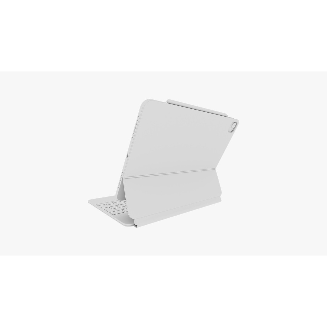 Apple iPad Air 11 ft 2024 3D Model – PBR Textured with Magic Keyboard - View 76
