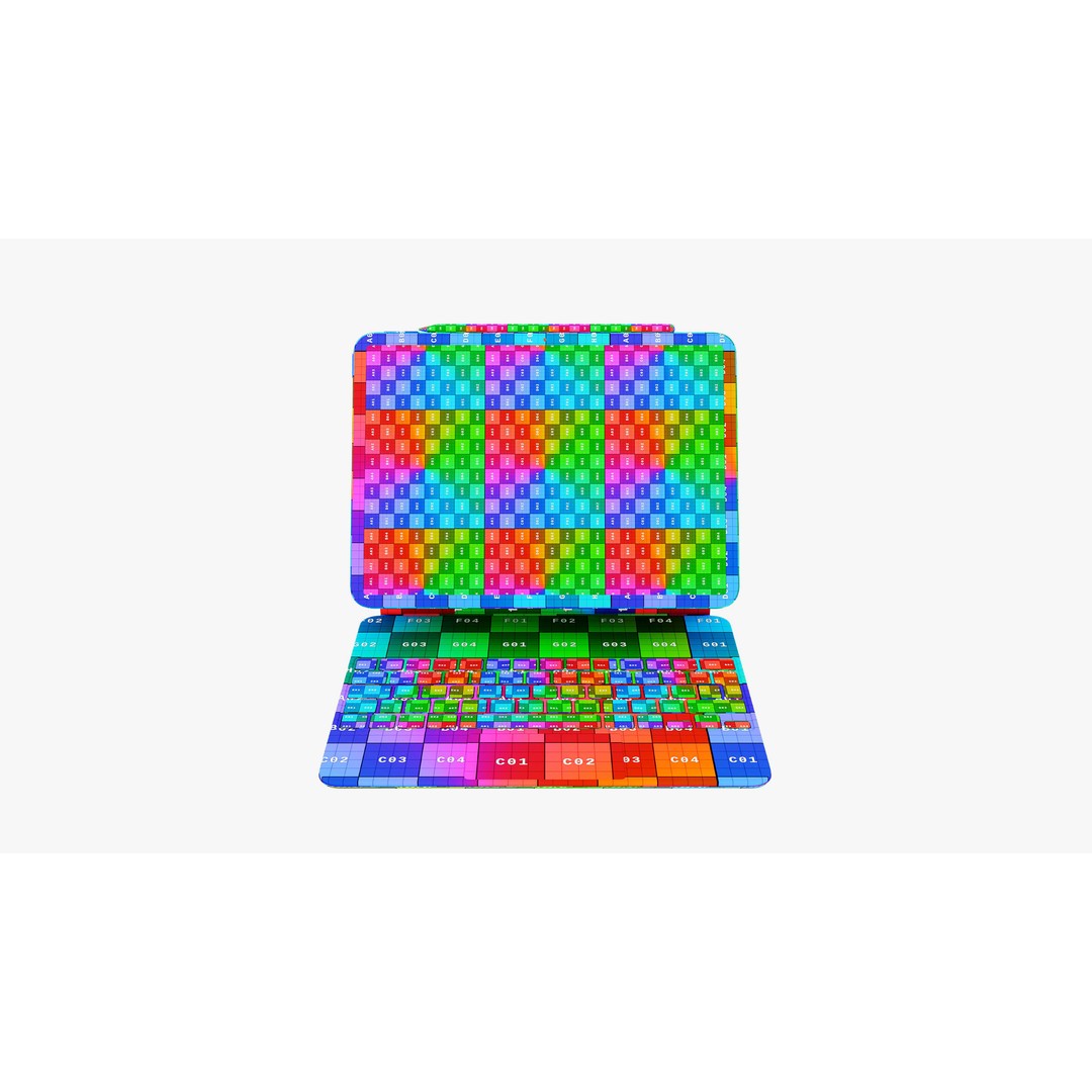 Apple iPad Air 11 ft 2024 3D Model – PBR Textured with Magic Keyboard - View 79