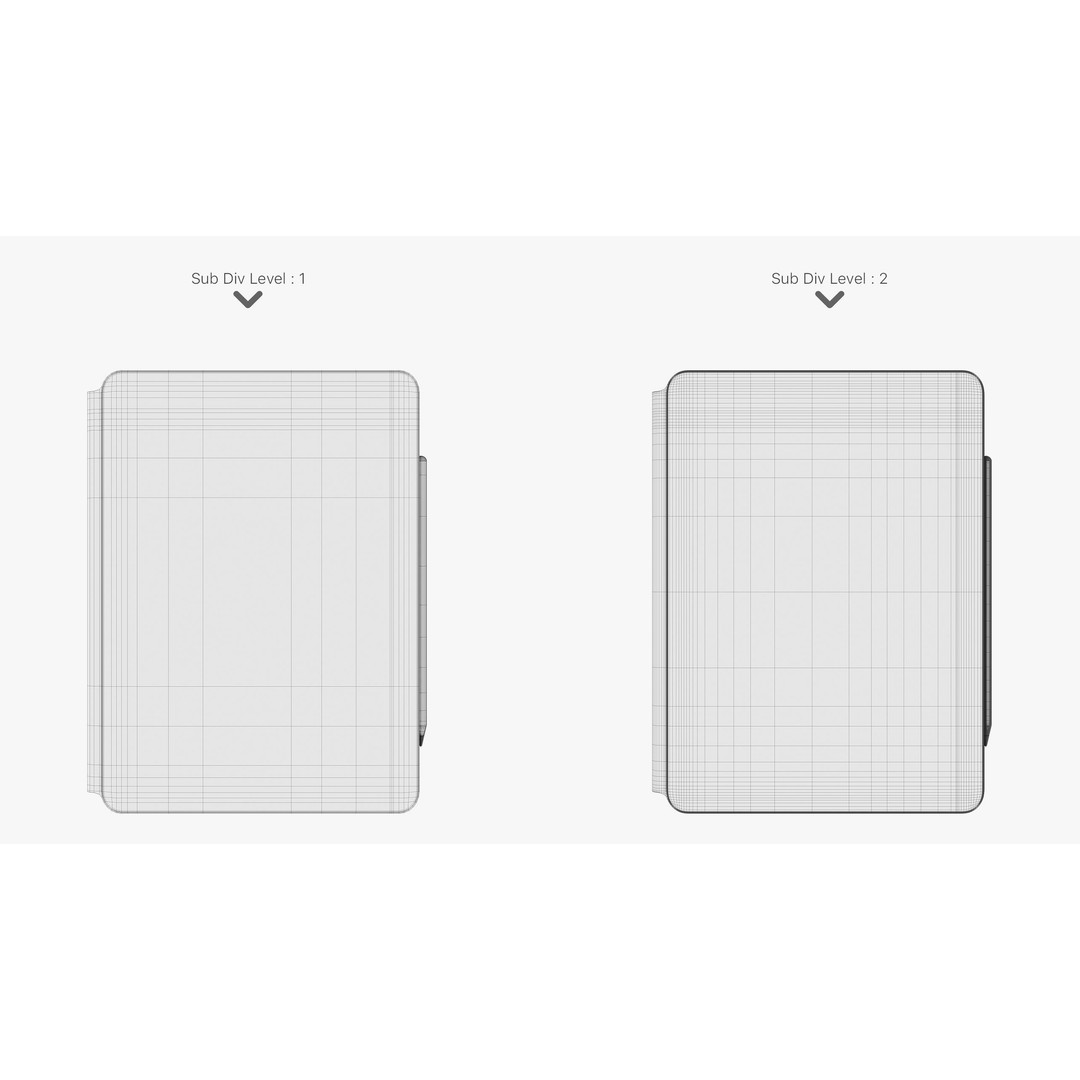 Apple iPad Air 11 ft 2024 3D Model – PBR Textured with Magic Keyboard - View 84