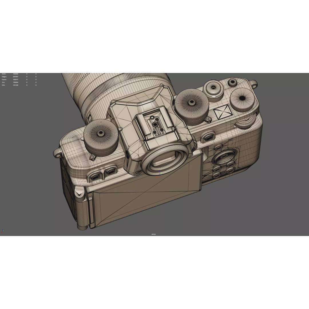 Nikon Zf Camera 3D Model – High Poly PBR Asset, FBX, OBJ - View 14