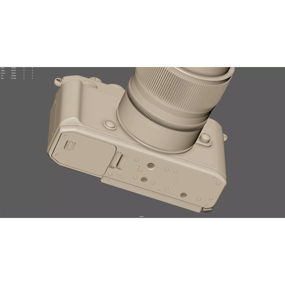 Nikon Zf Camera 3D Model – High Poly PBR Asset, FBX, OBJ - View 17