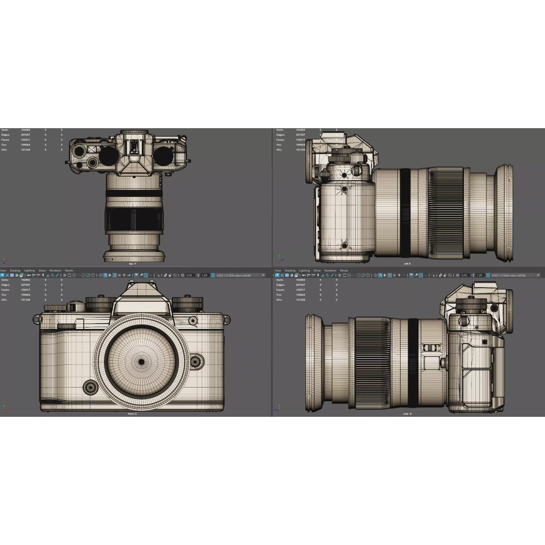 Nikon Zf Camera 3D Model – High Poly PBR Asset, FBX, OBJ - View 18