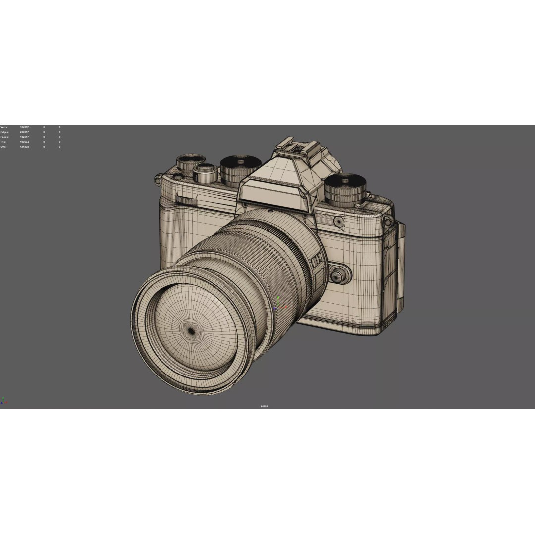 Nikon Zf Camera 3D Model – High Poly PBR Asset, FBX, OBJ - View 6