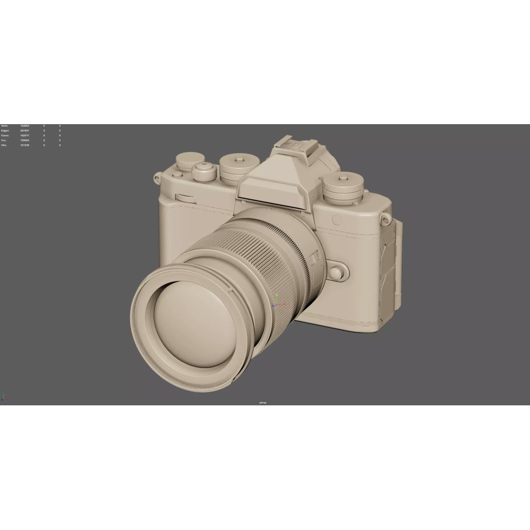 Nikon Zf Camera 3D Model – High Poly PBR Asset, FBX, OBJ - View 7