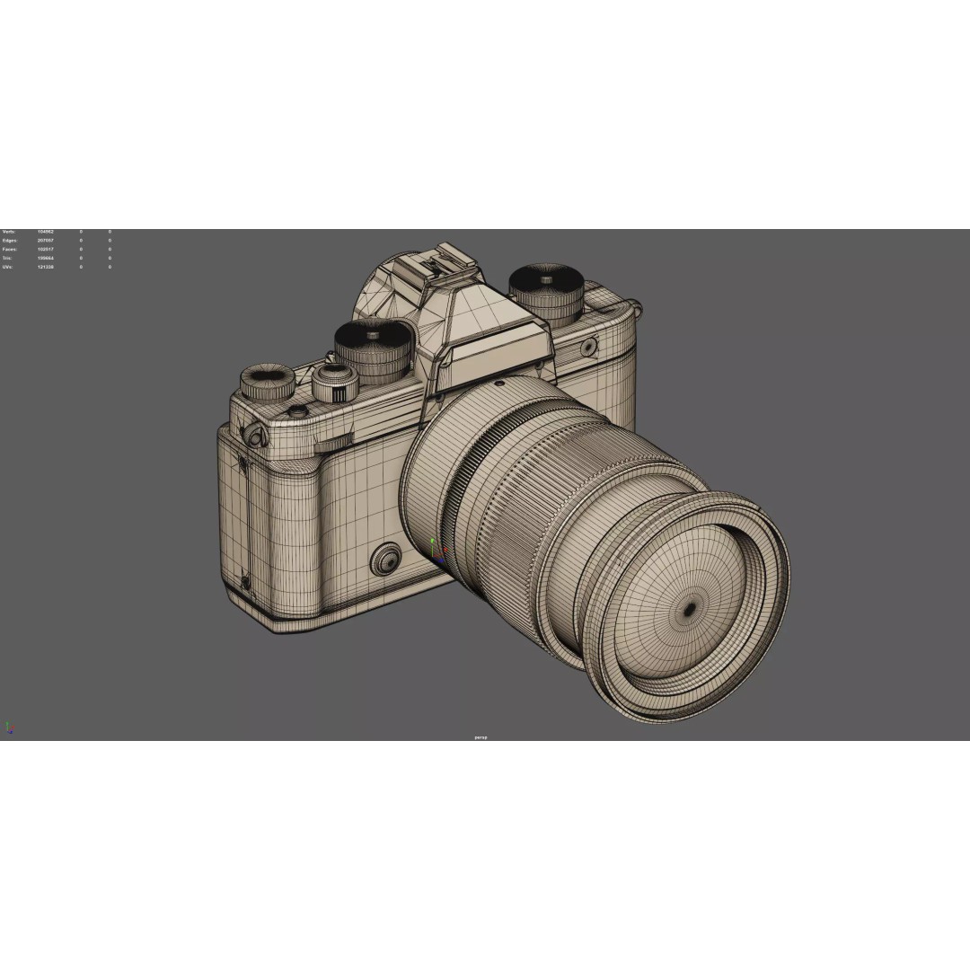 Nikon Zf Camera 3D Model – High Poly PBR Asset, FBX, OBJ - View 8