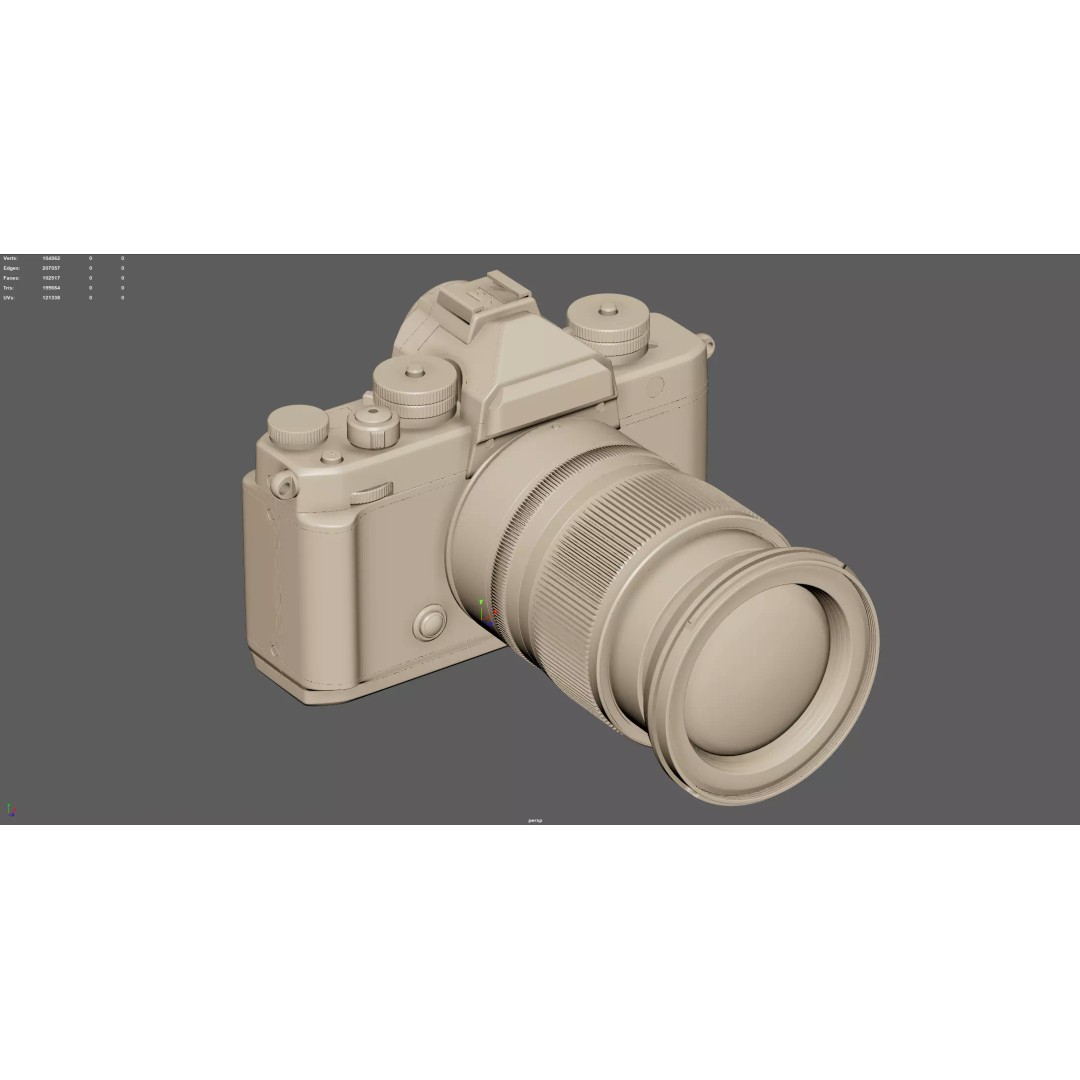 Nikon Zf Camera 3D Model – High Poly PBR Asset, FBX, OBJ - View 9