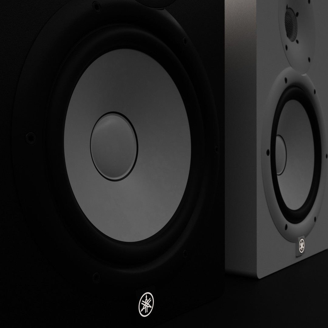YAMAHA HS 8 Studio Monitors 3D Model – High Detail PBR Asset, FBX - View 12