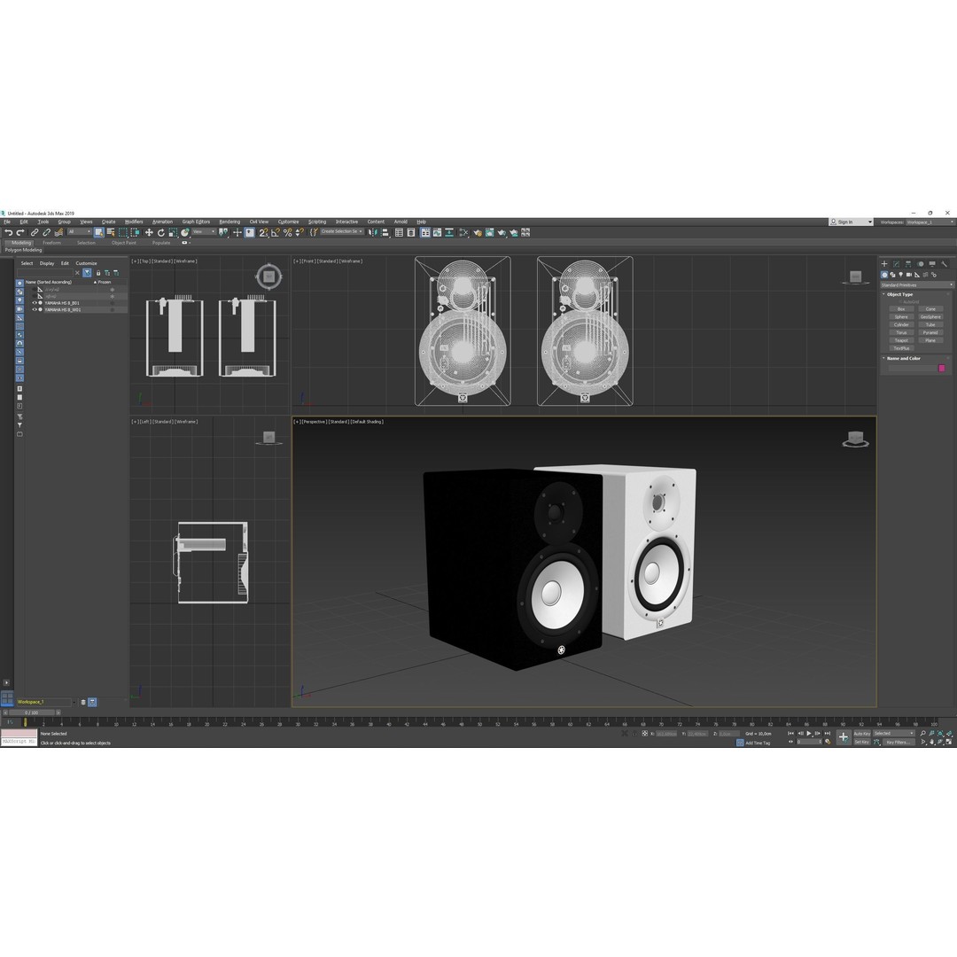 YAMAHA HS 8 Studio Monitors 3D Model – High Detail PBR Asset, FBX - View 16