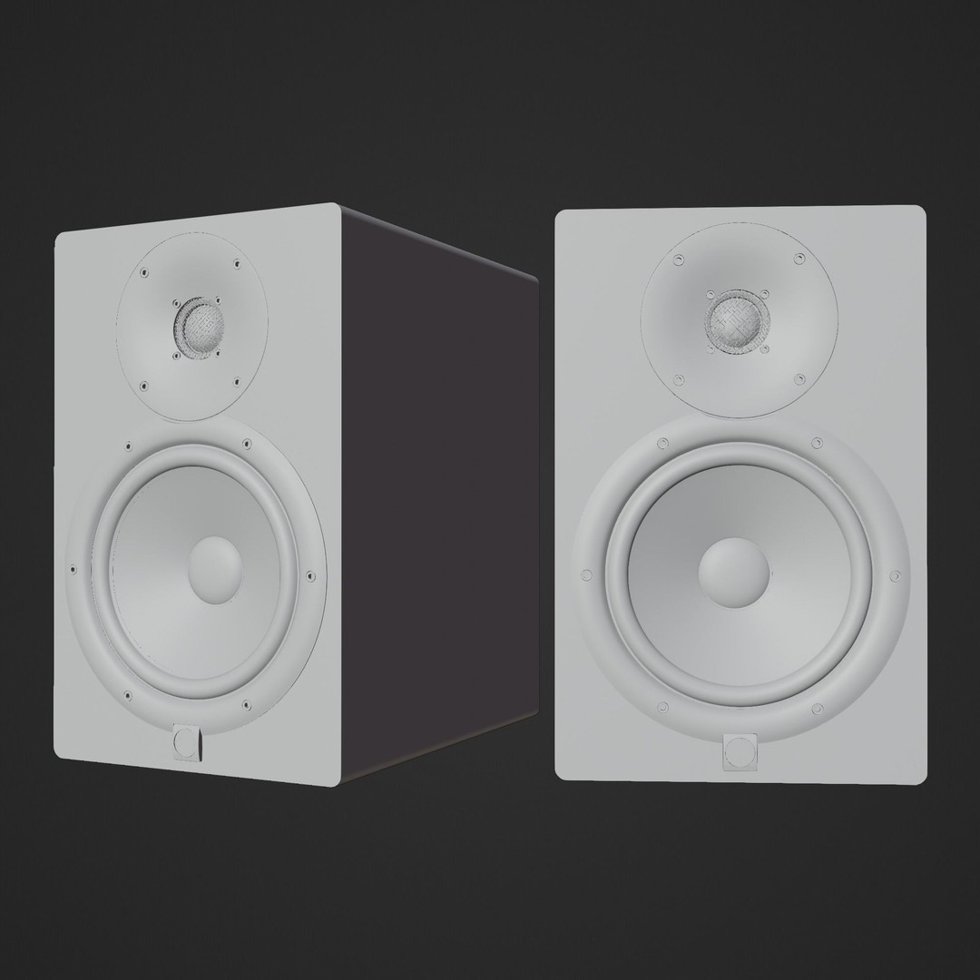 YAMAHA HS 8 Studio Monitors 3D Model – High Detail PBR Asset, FBX - View 17
