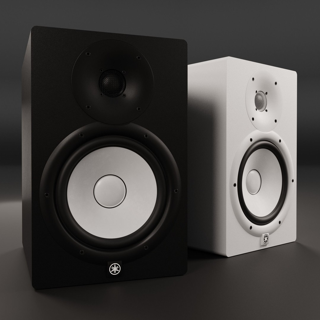YAMAHA HS 8 Studio Monitors 3D Model – High Detail PBR Asset, FBX - View 3