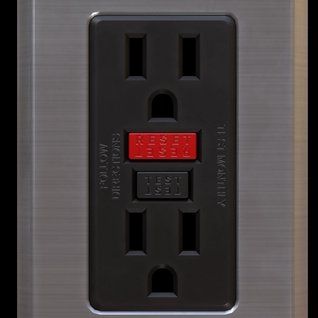 Electrical Power Outlets 3D Model – Low Poly PBR Asset, FBX, OBJ - View 5
