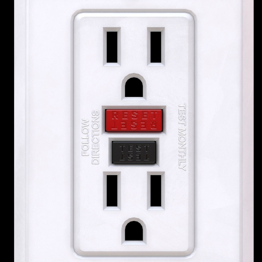 Electrical Power Outlets 3D Model – Low Poly PBR Asset, FBX, OBJ - View 6
