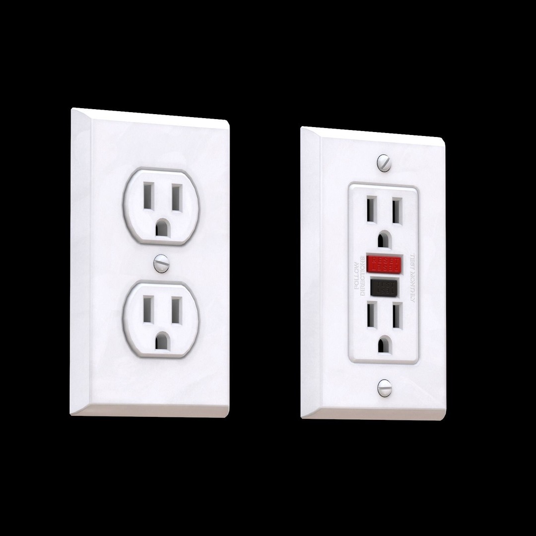 Electrical Power Outlets 3D Model – Low Poly PBR Asset, FBX, OBJ - View 7