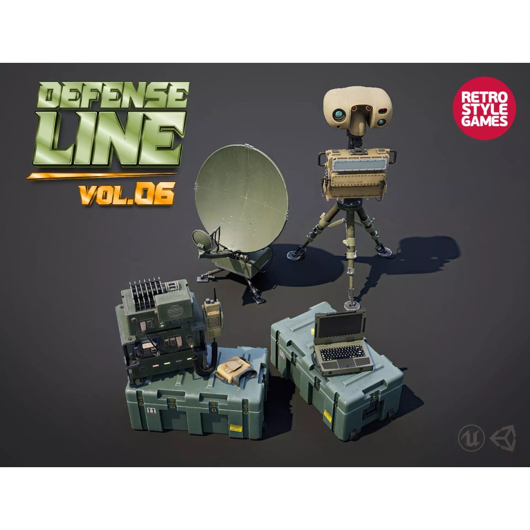 Wireless Communication Devices 3D Model – Low Poly Military Game Asset, FBX - View 2