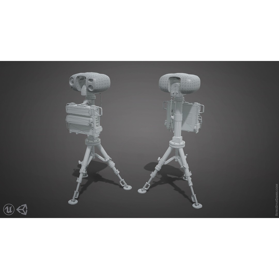 Wireless Communication Devices 3D Model – Low Poly Military Game Asset, FBX - View 6