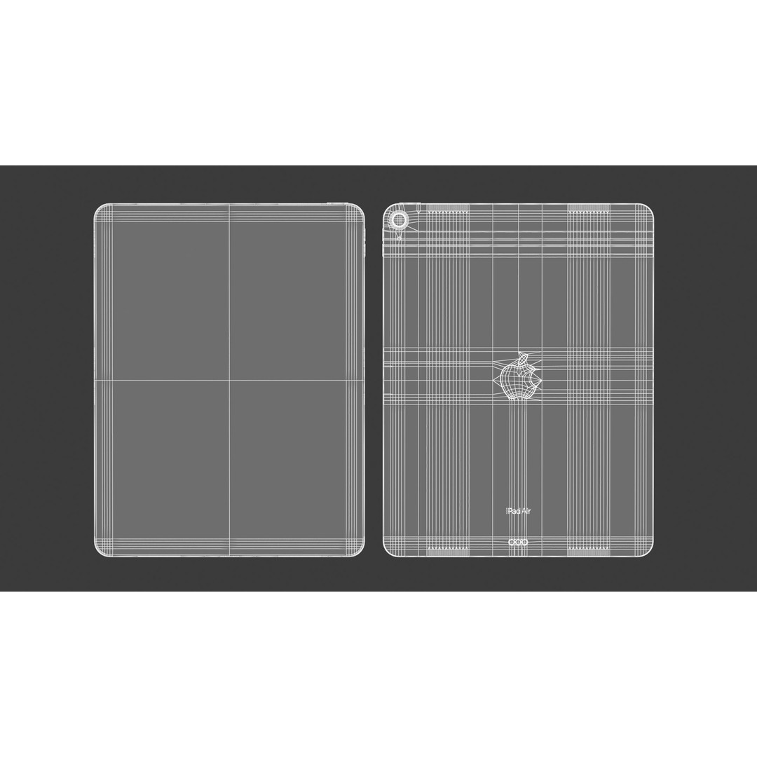 Apple iPad Air 13 2024 3D Model – High Poly PBR Asset, FBX & OBJ Formats - View 12