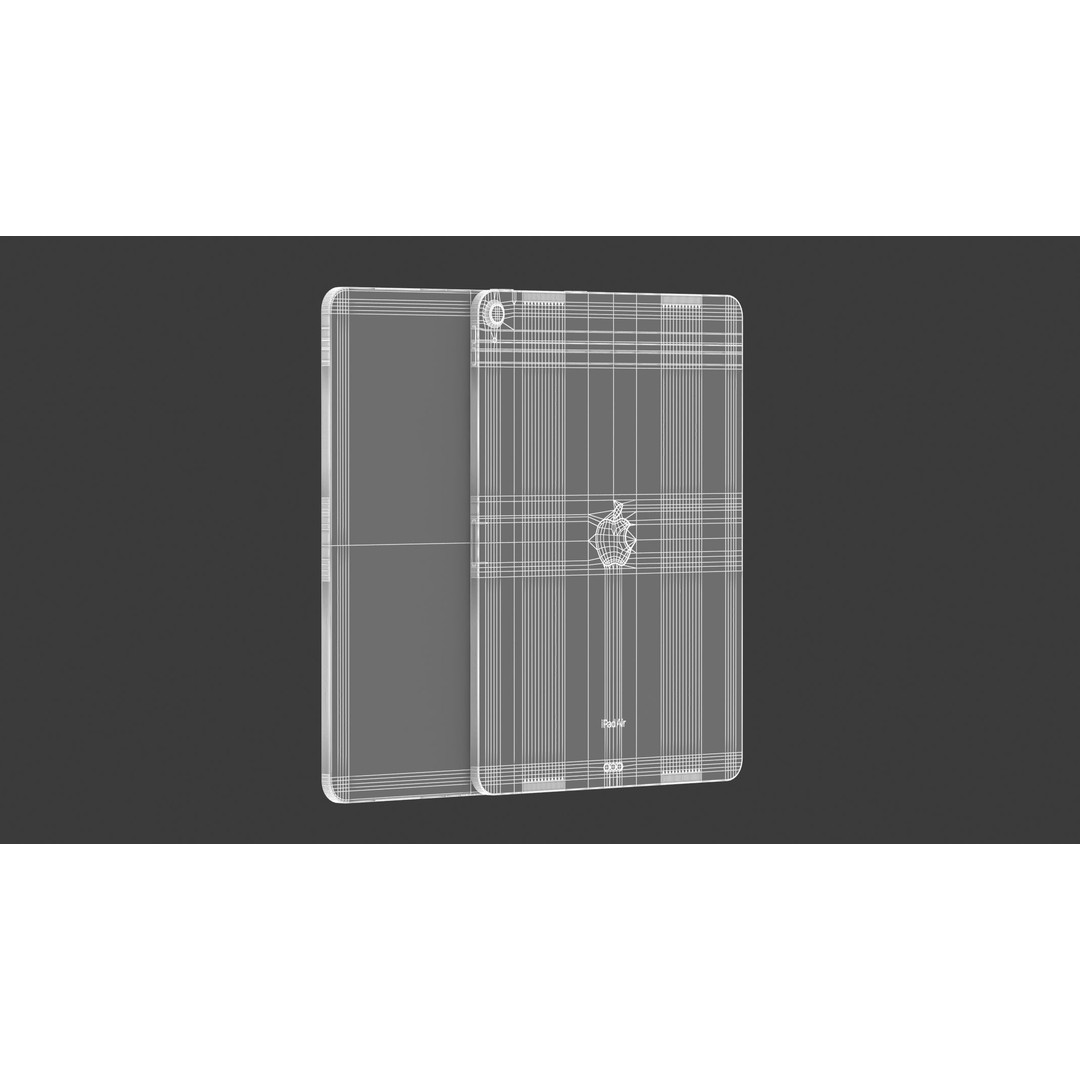 Apple iPad Air 13 2024 3D Model – High Poly PBR Asset, FBX & OBJ Formats - View 13