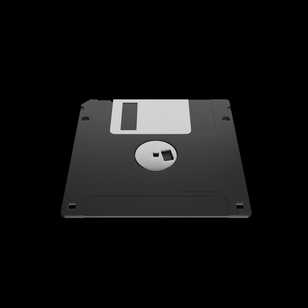 Floppy Disk 3D Model – High Poly PBR Asset, FBX & OBJ Formats - View 5