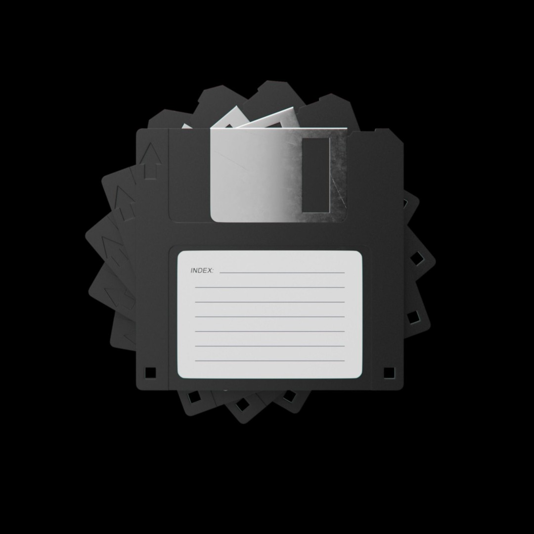 Floppy Disk 3D Model – High Poly PBR Asset, FBX & OBJ Formats - View 6