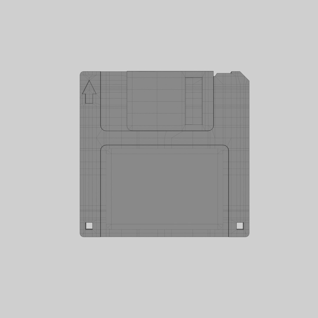 Floppy Disk 3D Model – High Poly PBR Asset, FBX & OBJ Formats - View 8