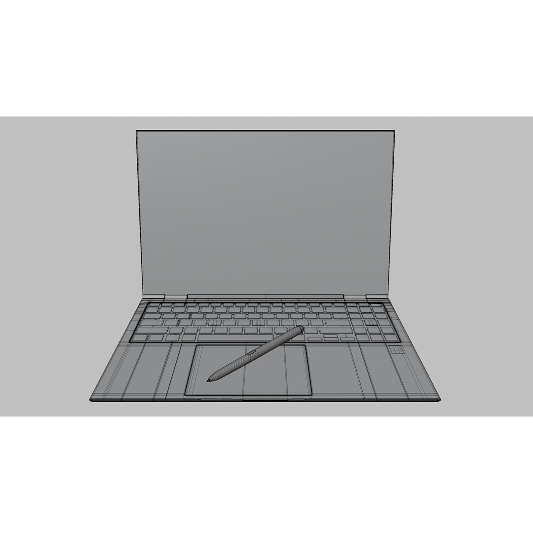 Galaxy Book 2 Pro 360 3D Model – Realistic Laptop Asset, Blender, FBX - View 13