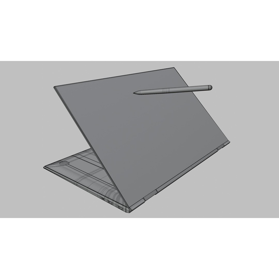 Galaxy Book 2 Pro 360 3D Model – Realistic Laptop Asset, Blender, FBX - View 14