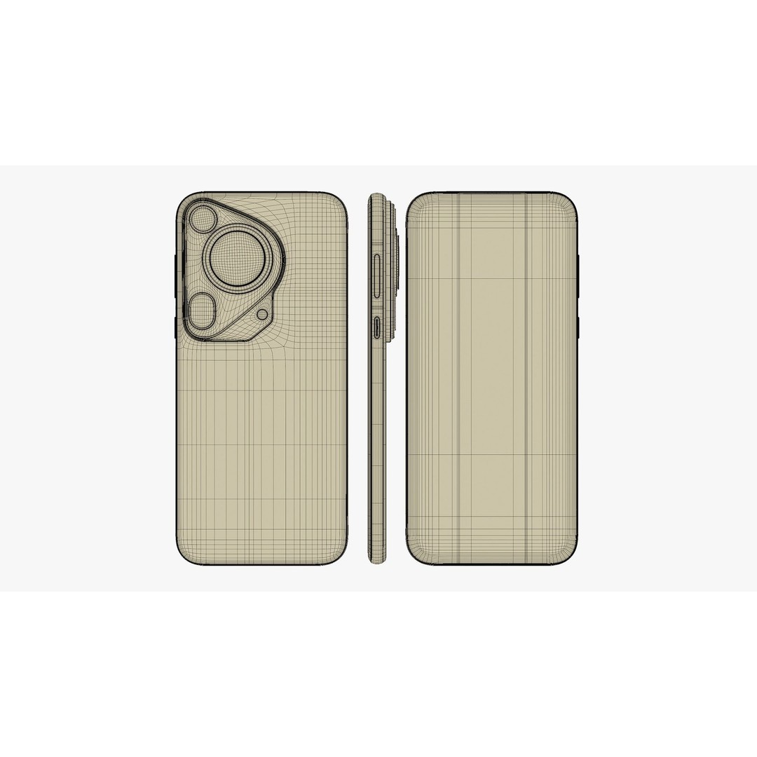 Huawei Pura 70 Ultra Green 3D Model – Low Poly Game Asset, FBX, PBR - View 16