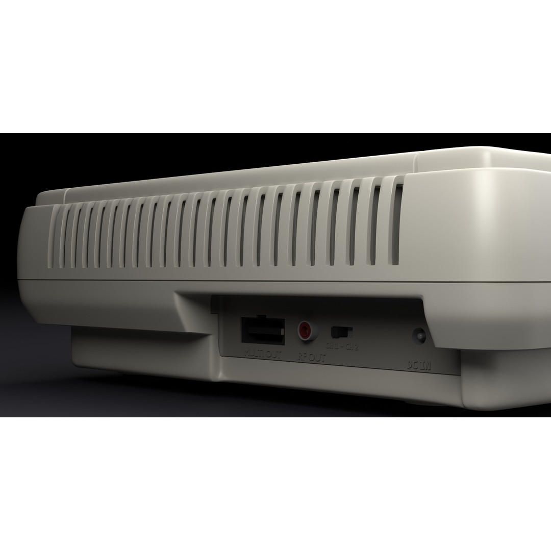 SNES Super Nintendo 3D Model – Low Poly Game Asset, FBX, PBR Textures - View 11