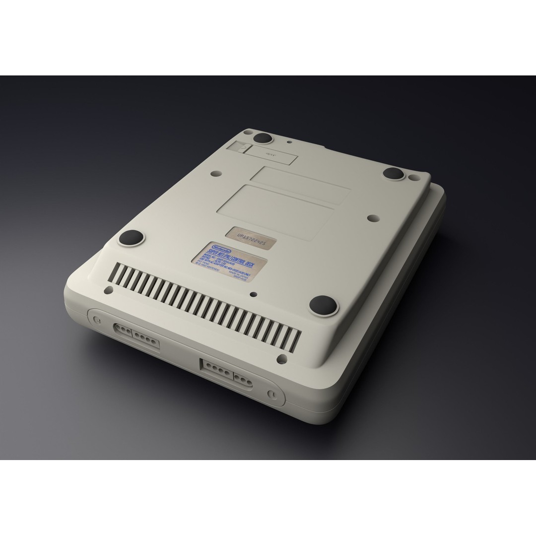 SNES Super Nintendo 3D Model – Low Poly Game Asset, FBX, PBR Textures - View 14