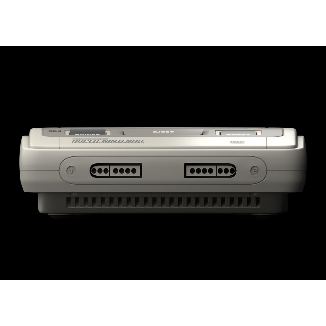 SNES Super Nintendo 3D Model – Low Poly Game Asset, FBX, PBR Textures - View 20